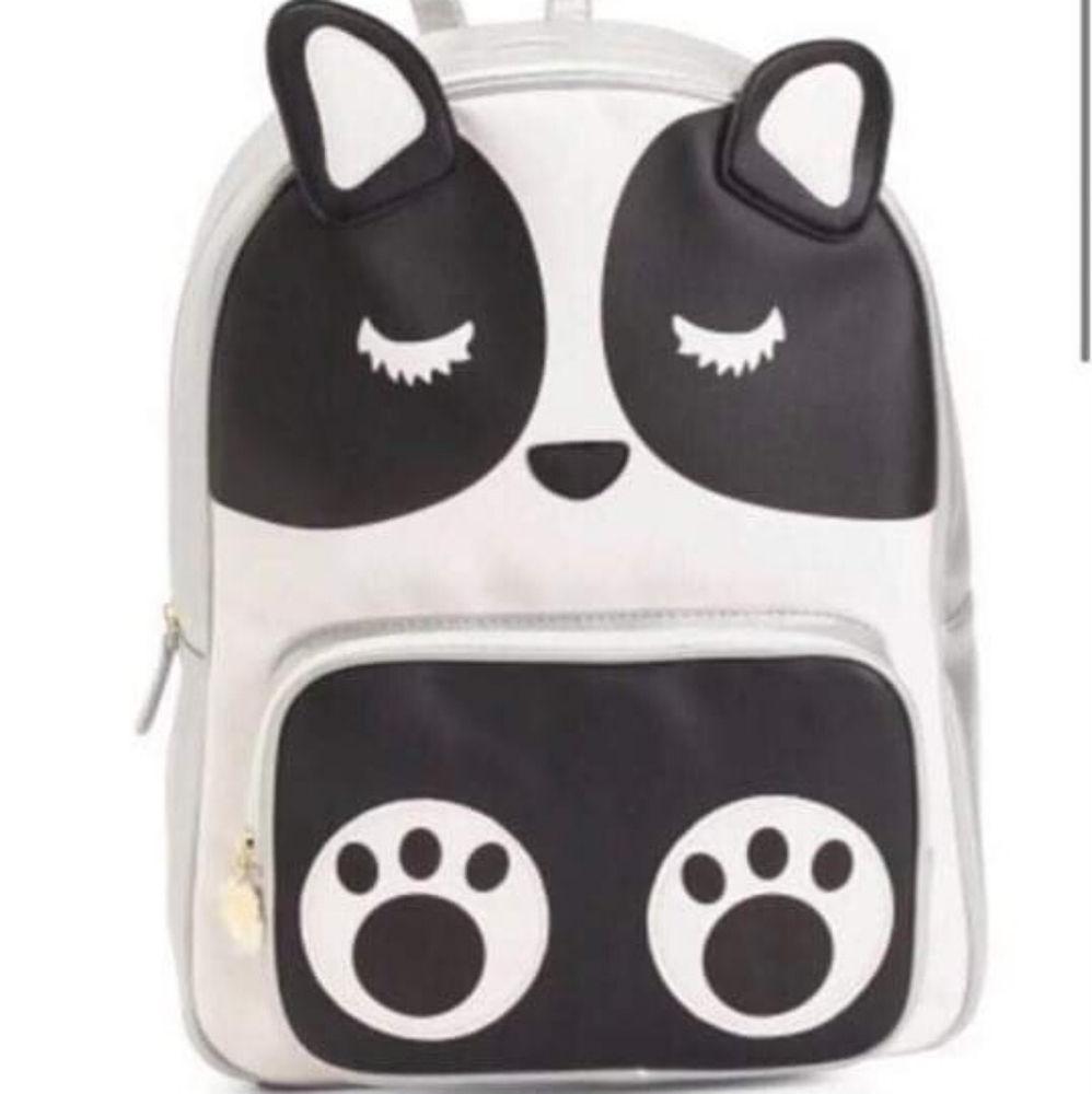 ❌SOLD❌ Betsey Johnson Silver Panda 3D Backpack